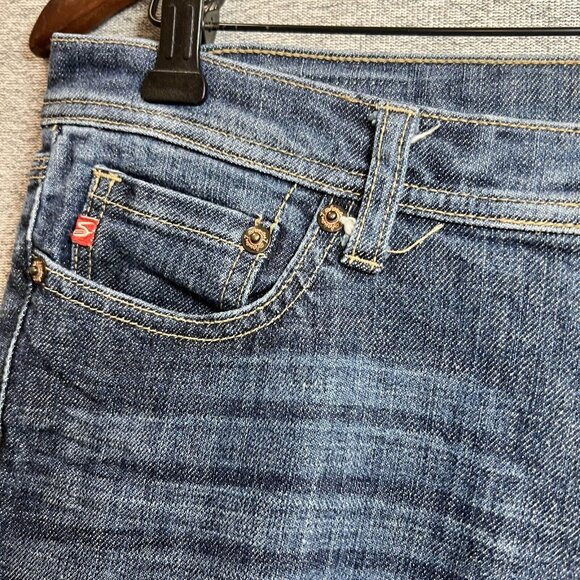 Seven7 Jeans Women 32 Blue Cropped Medium Wash Mid Rise Denim Cotton Casual - Picture 4 of 16